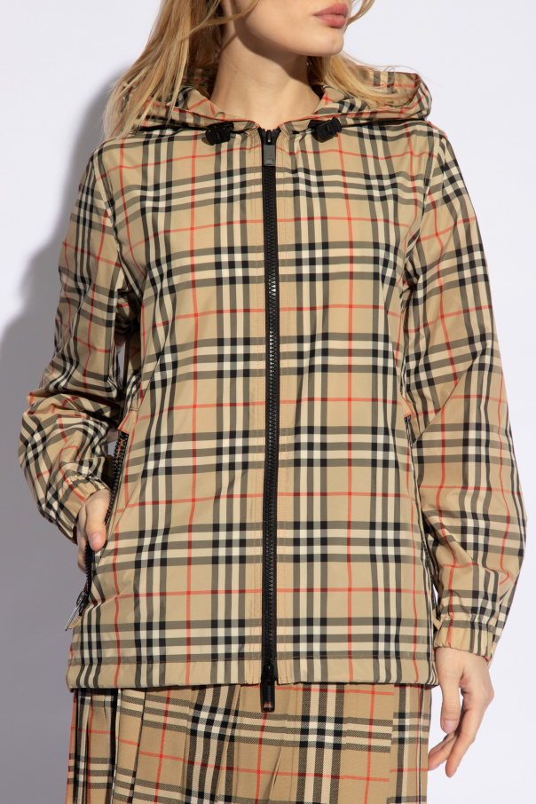 Beige Checked jacket Burberry - SchaferandweinerShops Japan